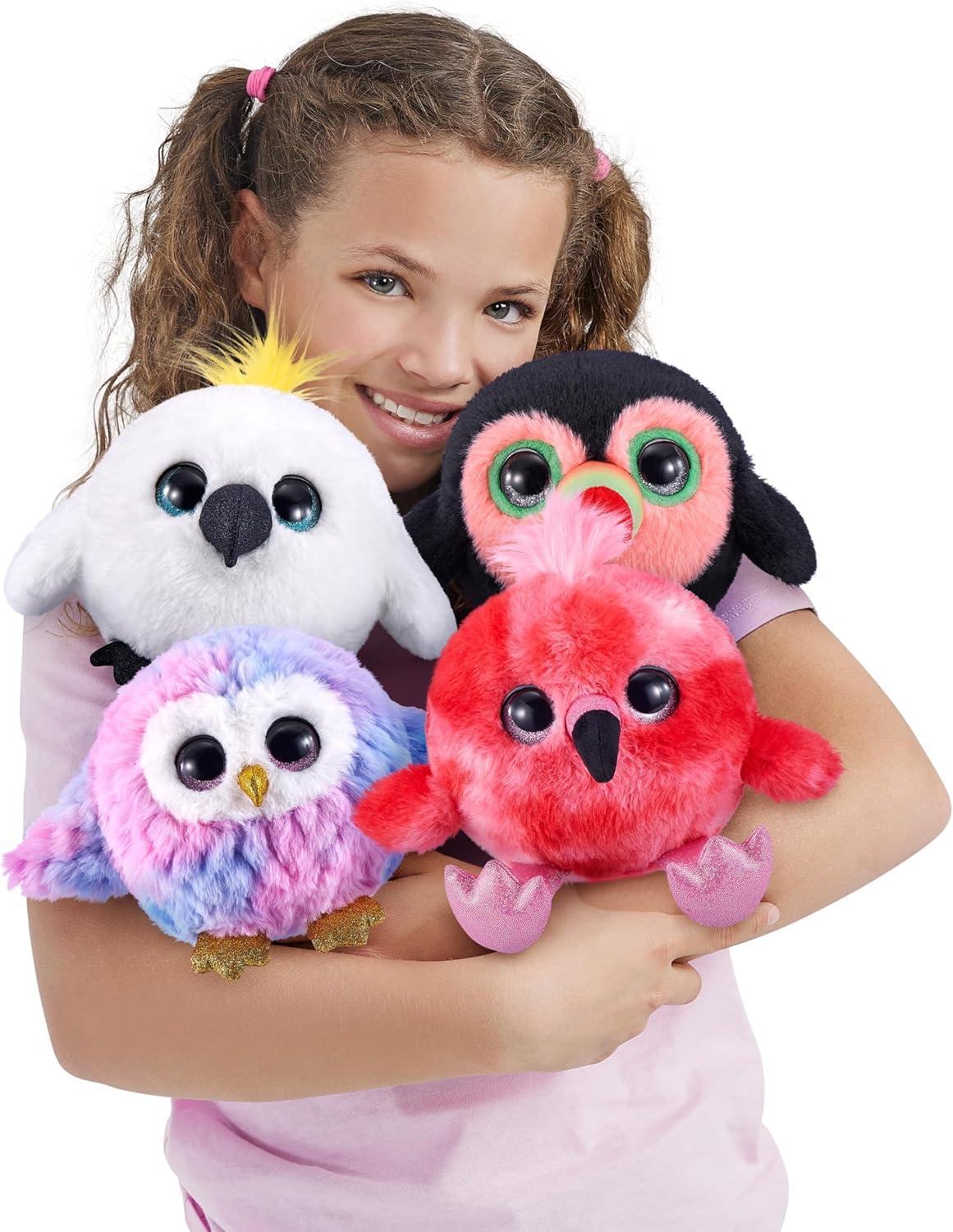 image:imagePets Alive Chirpy Birds Flamingo by ZURU Electronic Pet That Speaks Giant Surprise Egg Stickers Comb Fluffy Clay Bird Animal Plush for Girls