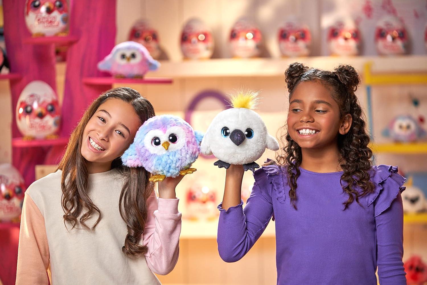 image:imagePets Alive Chirpy Birds White Cockatoo by ZURU Electronic Pet That Speaks Giant Surprise Egg Stickers Comb Fluffy Clay Bird Animal Plush for Girls