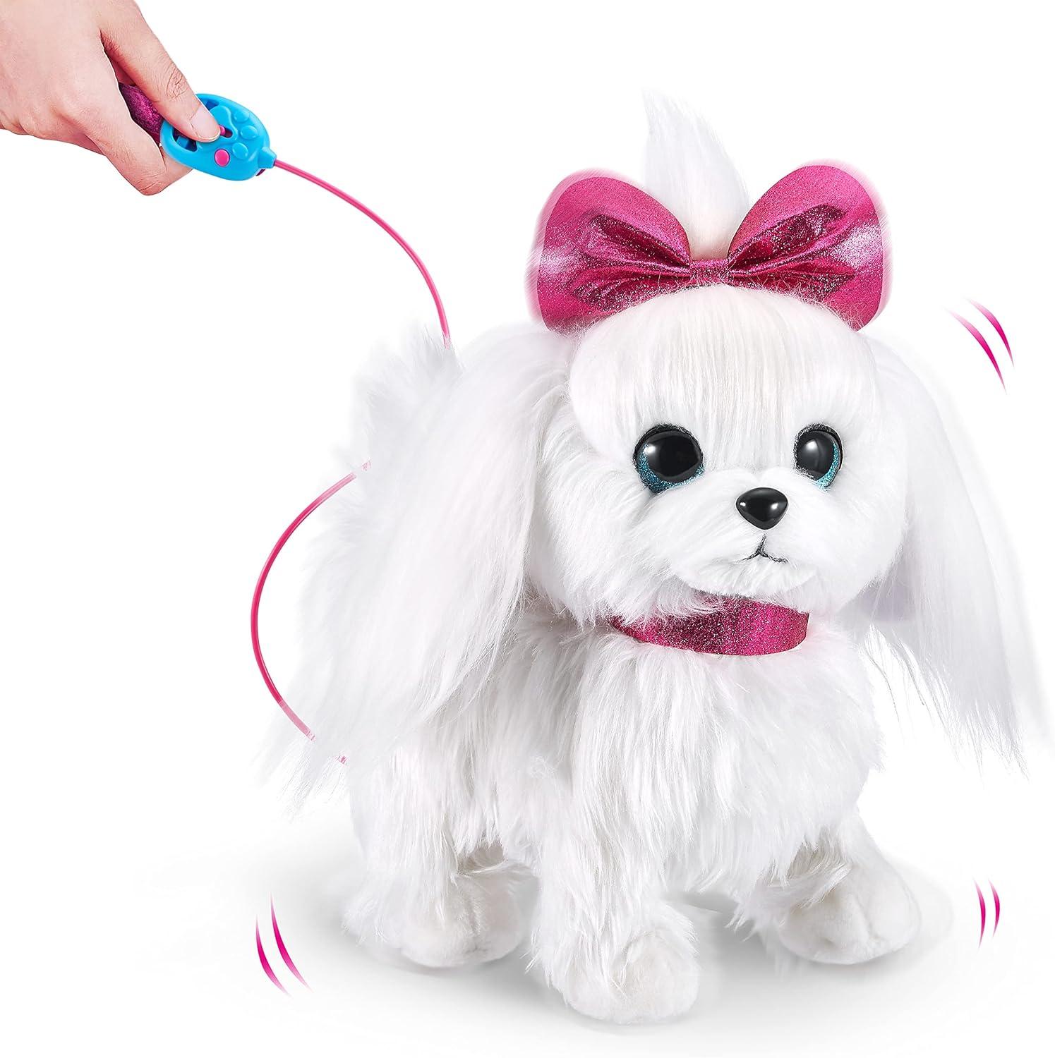 image:imagePets Alive Lil Paw The Walking Puppy by ZURU Interactive Dog That Walk Waggle and Barks Interactive Plush Pet Electronic Leash Soft Toy for Kids and Girls
