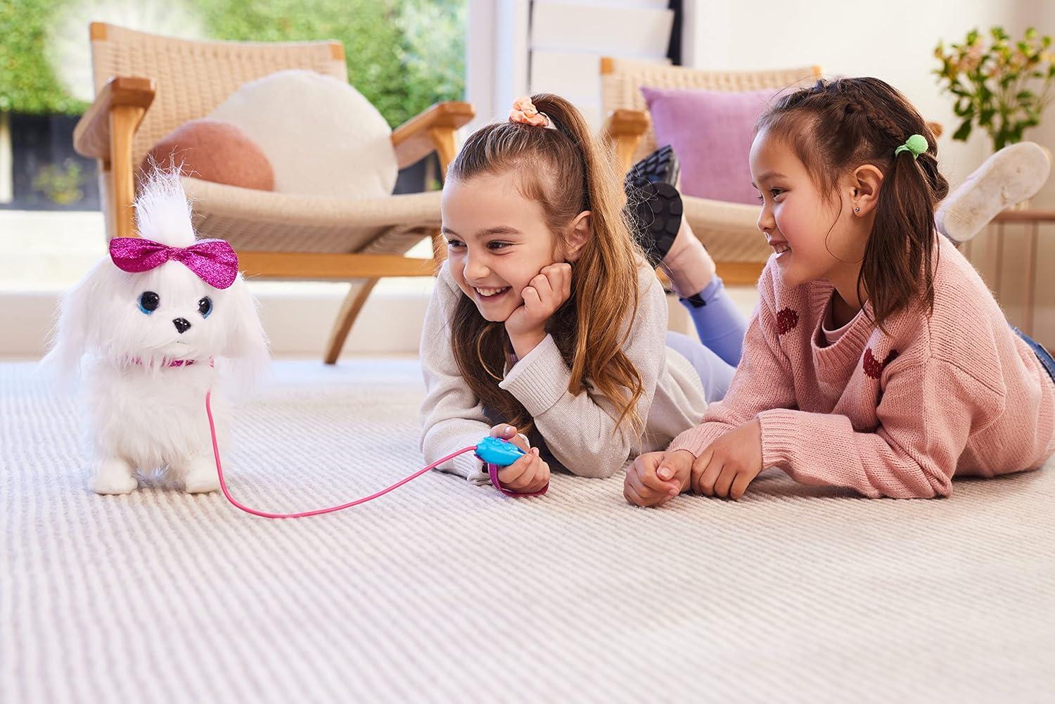 image:imagePets Alive Lil Paw The Walking Puppy by ZURU Interactive Dog That Walk Waggle and Barks Interactive Plush Pet Electronic Leash Soft Toy for Kids and Girls