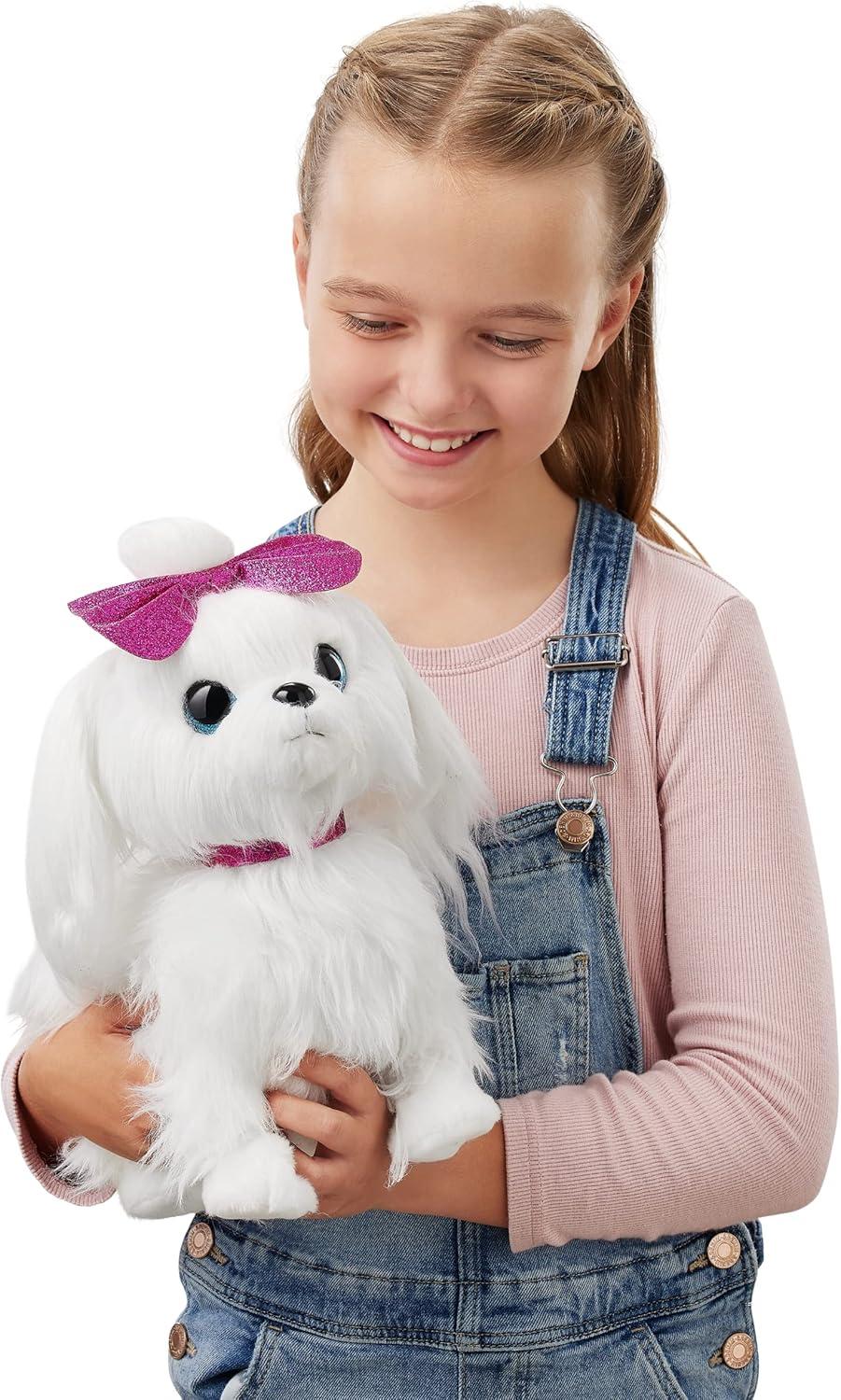image:imagePets Alive Lil Paw The Walking Puppy by ZURU Interactive Dog That Walk Waggle and Barks Interactive Plush Pet Electronic Leash Soft Toy for Kids and Girls