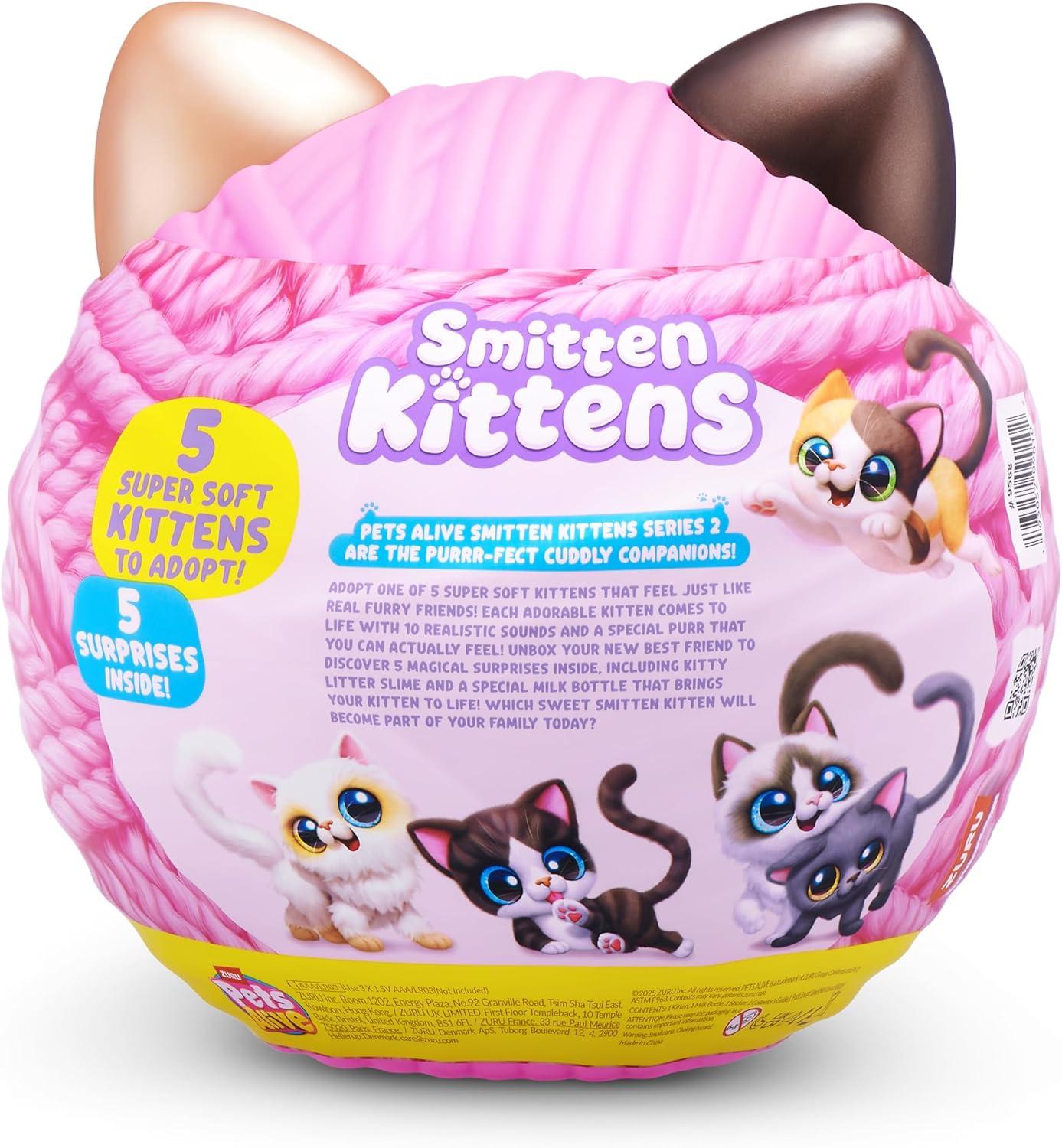 image:imagePets Alive Smitten Kittens Series 2 Ragdoll by ZURU Interactive Plush Cat Toy with 10 Sounds Surprise Unboxing Soft Collectible Pet for Ages 3Dragon Li