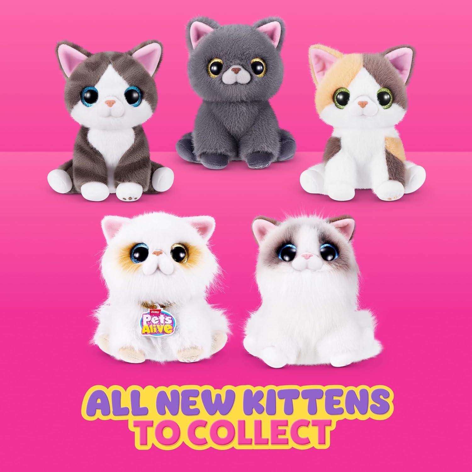 image:imagePets Alive Smitten Kittens Series 2 Ragdoll by ZURU Interactive Plush Cat Toy with 10 Sounds Surprise Unboxing Soft Collectible Pet for Ages 3Dragon Li