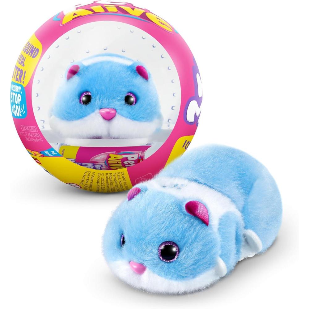 image:imagePets Alive Hamstermania Orange by ZURU Hamster Electronic Pet 20 Sounds Interactive Hamster Ball Toy for Girls and ChildrenBlue
