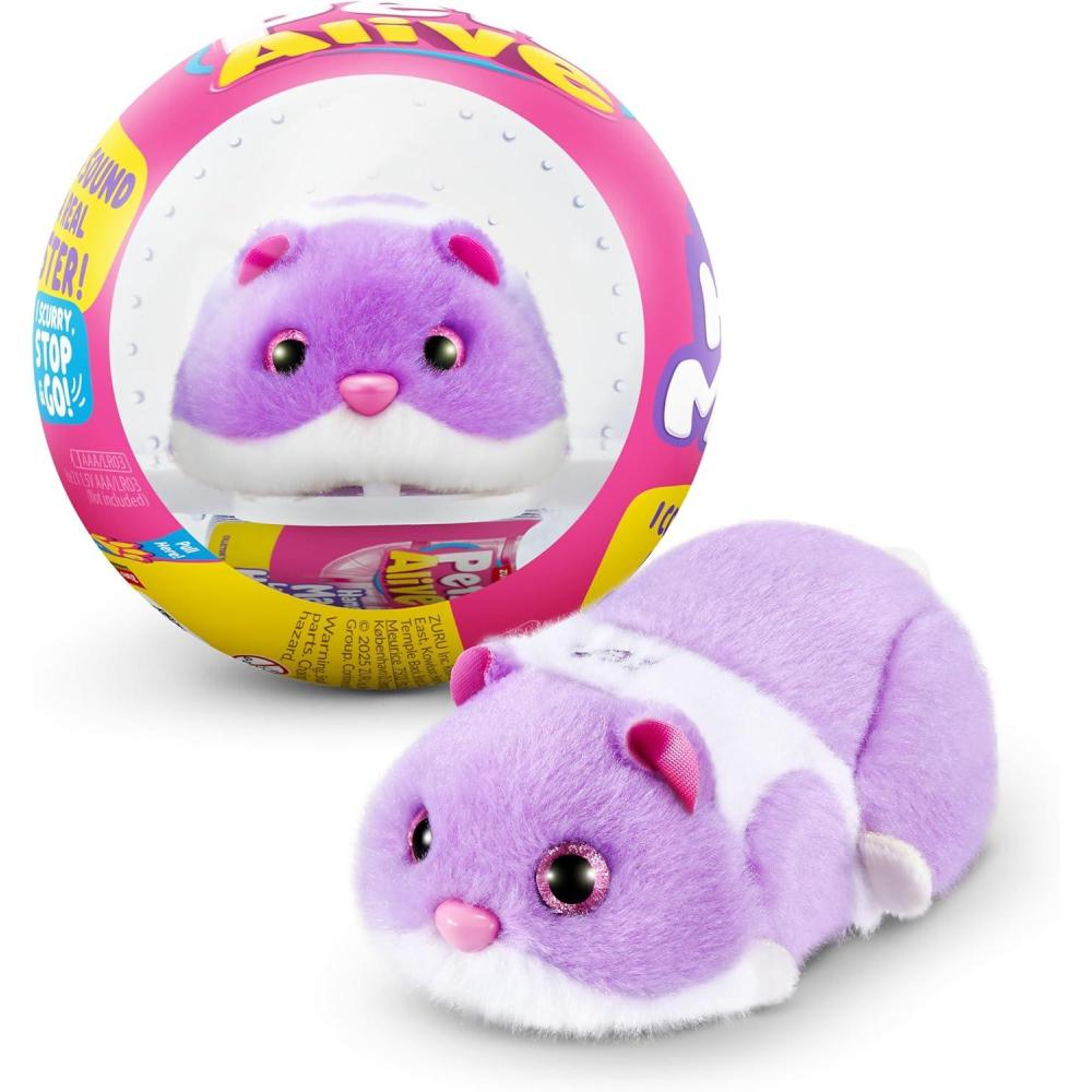 image:imagePets Alive Hamstermania Orange by ZURU Hamster Electronic Pet 20 Sounds Interactive Hamster Ball Toy for Girls and ChildrenPurple