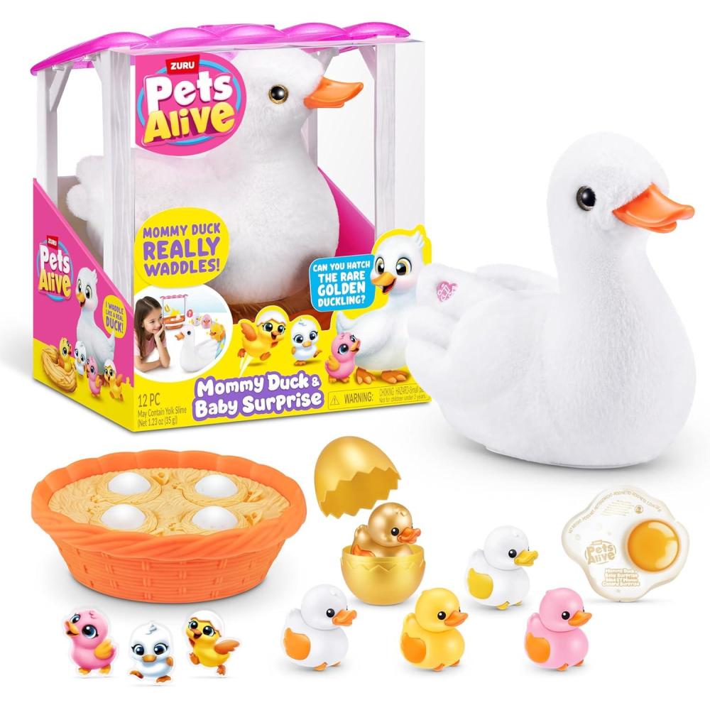 image:imagePets Alive Mommy Duck amp Baby Surprise by ZURU Nurturing Play Surprise Hatching Interactive Girls Toy