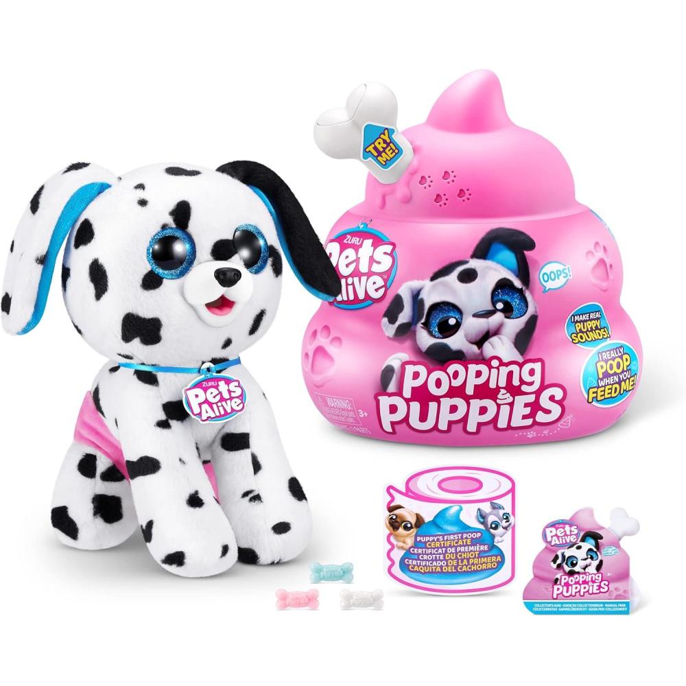 image:imagePets Alive Pooping Puppies Pug by ZURU Surprise Puppy Plush Ultra Soft Plushies Interactive Toy Pets Electronic Pet Puppy for Girls and ChildrenPuppy