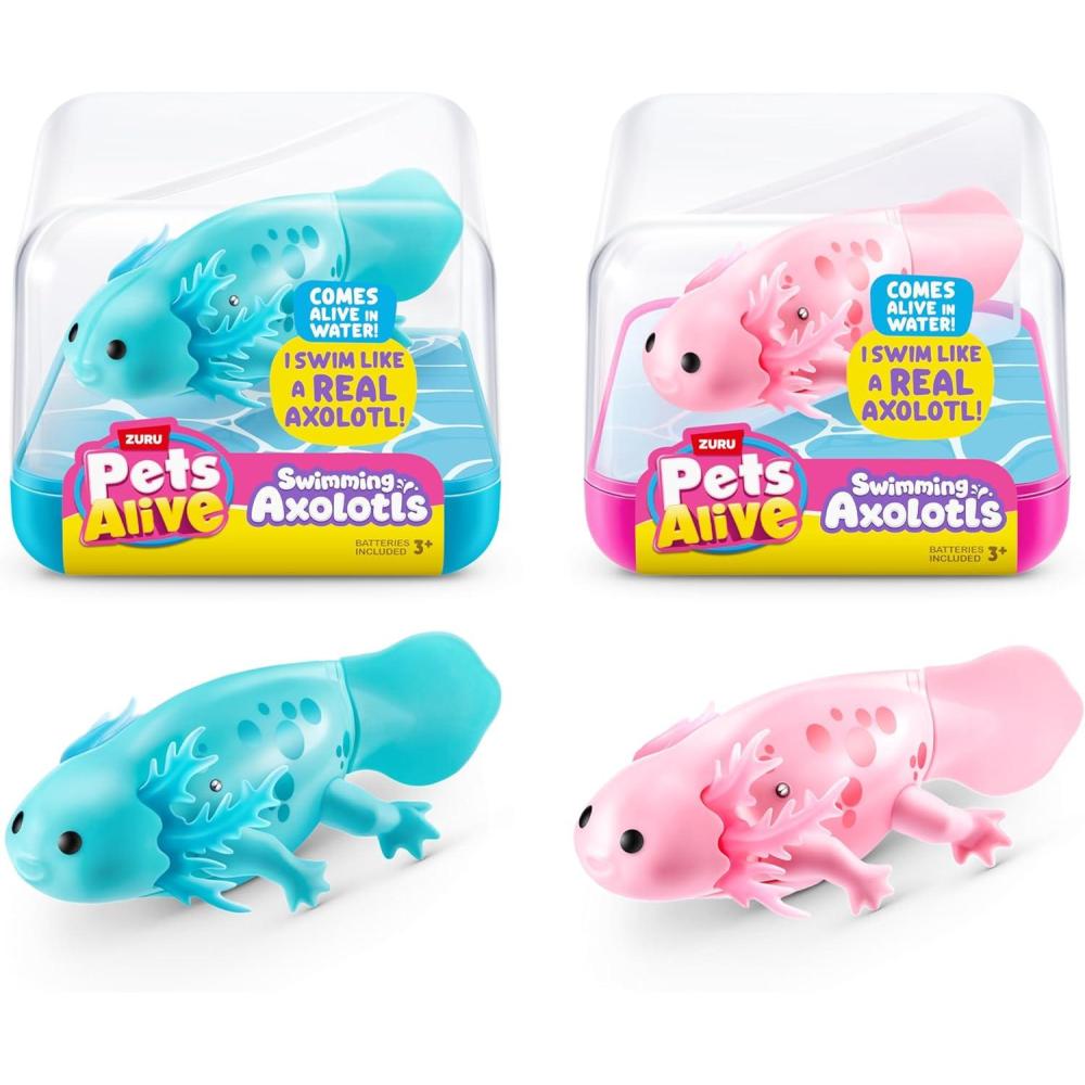 image:imagePets Alive Robo Axolotl Swimming Electronic Pet Toy 2 Pack by ZURU