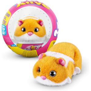 Pets Alive Hamstermania (Orange) by ZURU Hamster, Electronic Pet, 20+ Sounds Interactive, Hamster Ball Toy for Girls and Children(Orange)