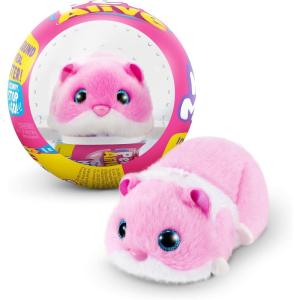Pets Alive Hamstermania (Orange) by ZURU Hamster, Electronic Pet, 20+ Sounds Interactive, Hamster Ball Toy for Girls and Children(Pink)