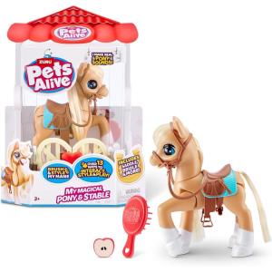 Pets Alive My Magical Unicorn and Stable Battery Powered Interactive Robotic Toy Playset by ZURU(Pony)