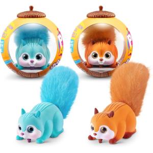 Pets Alive Scurry’n Squirrel (Pink+Brown) 2 Pack by ZURU – Interactive Robotic Pet Toy, Moving Squirrel with Realistic Movements and Sounds, Ages 2+, Child Toddler(Blue + Orange)