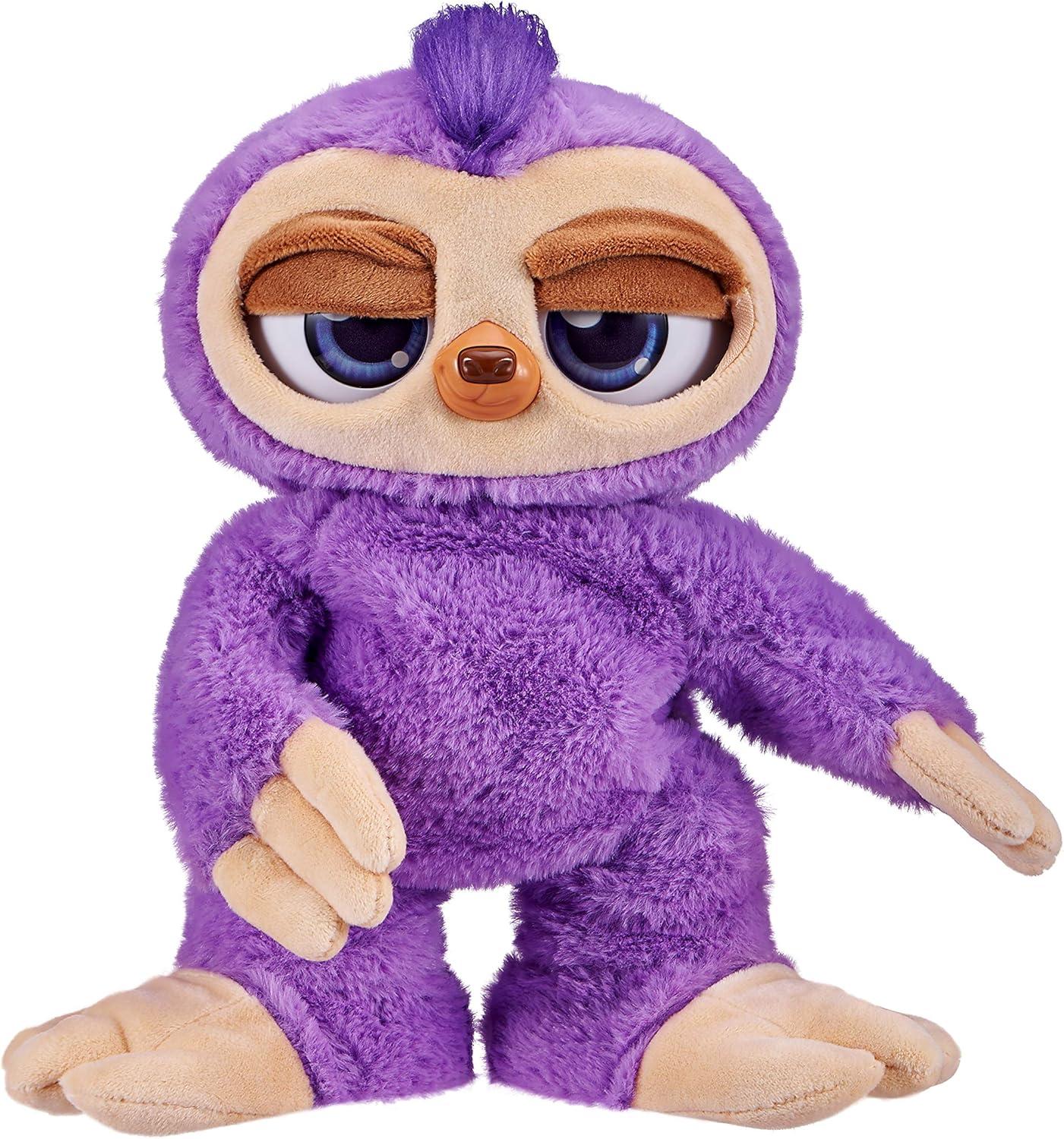 image:imagePets Alive Fifi the Flossing Sloth Purple 11 Interactive Animal Dancing Robotic Plush Toy with 3 Songs Floss Dance Adorable Gift Party Plush Toy Kids Ages 3