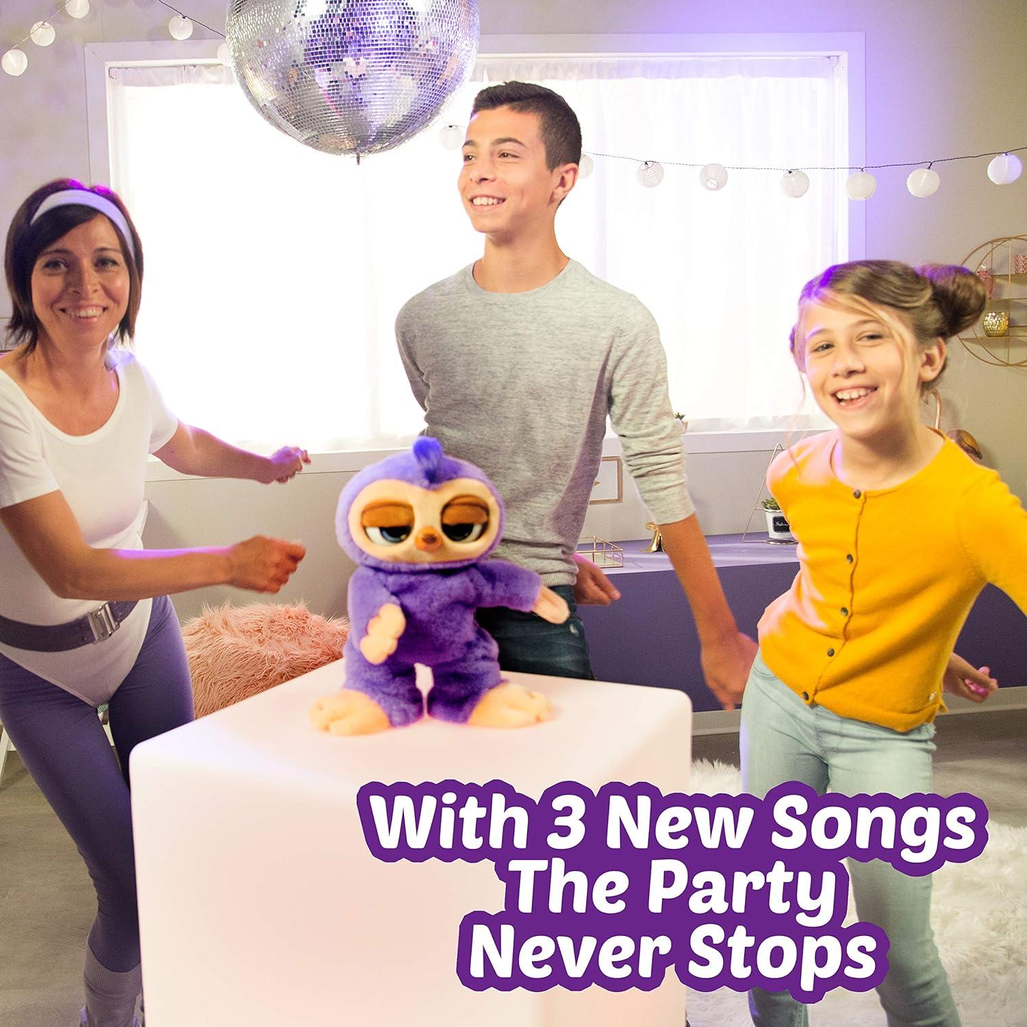 image:imagePets Alive Fifi the Flossing Sloth Purple 11 Interactive Animal Dancing Robotic Plush Toy with 3 Songs Floss Dance Adorable Gift Party Plush Toy Kids Ages 3