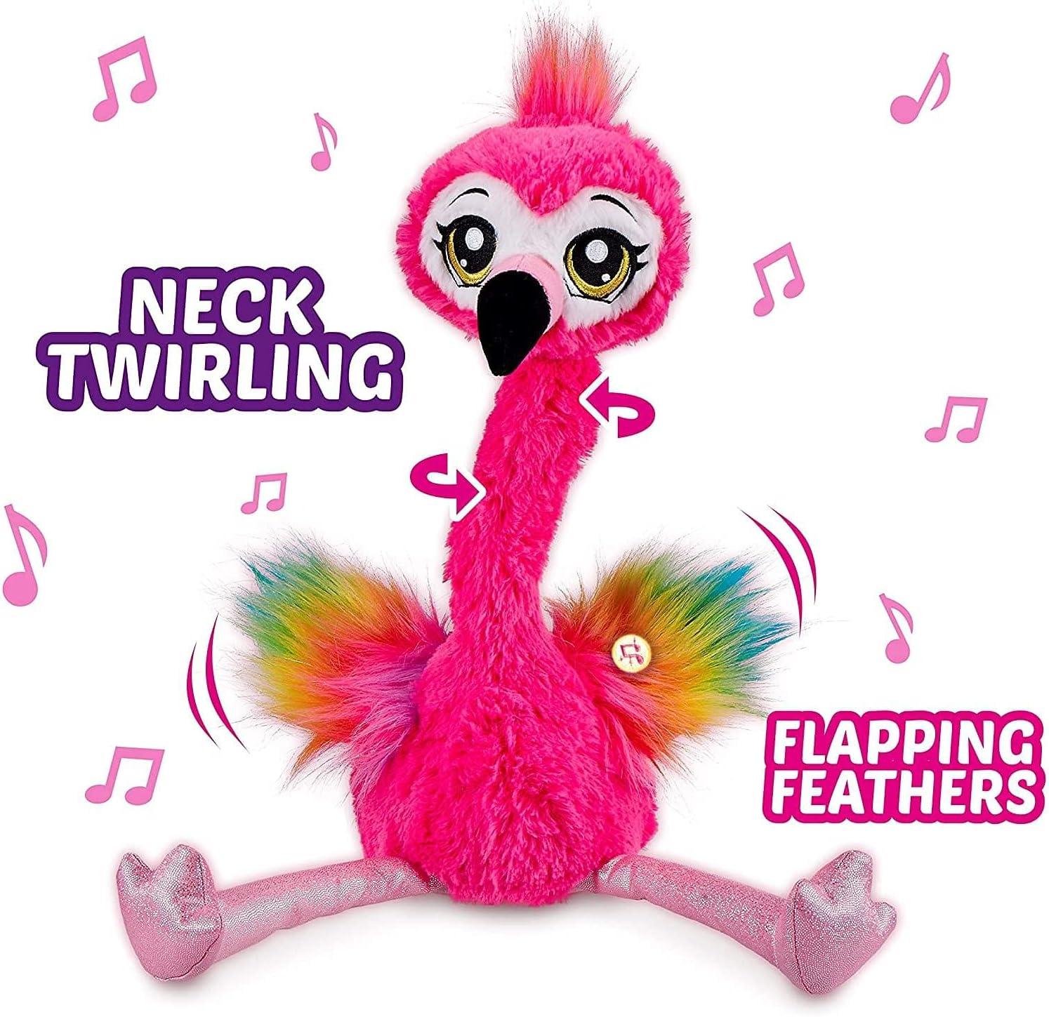 image:imagePets Alive Frankie the Flamingo Pink 15 Interactive Animal Dancing Plush with 3 Songs Includes Baby Collectible Flamingo Party Plush Toy Kids Ages 3 by ZURU 9457091496inch