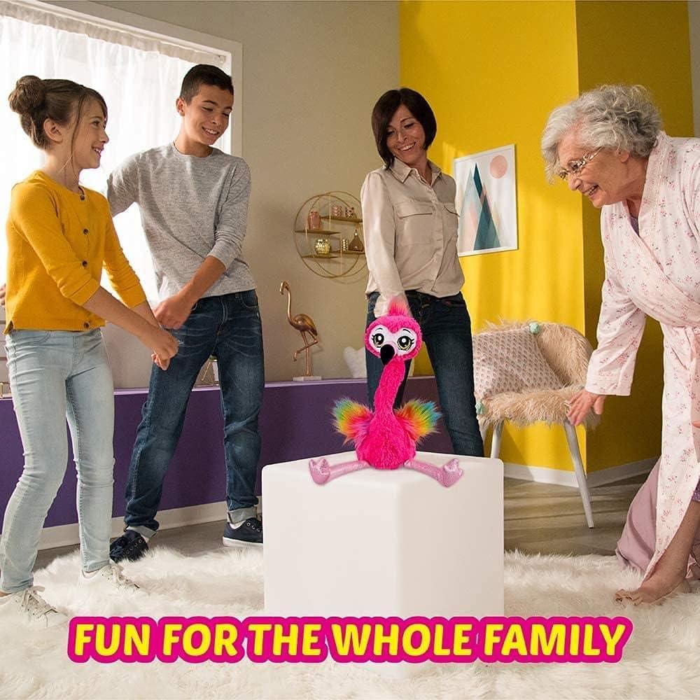 image:imagePets Alive Frankie the Flamingo Pink 15 Interactive Animal Dancing Plush with 3 Songs Includes Baby Collectible Flamingo Party Plush Toy Kids Ages 3 by ZURU 9457091496inch