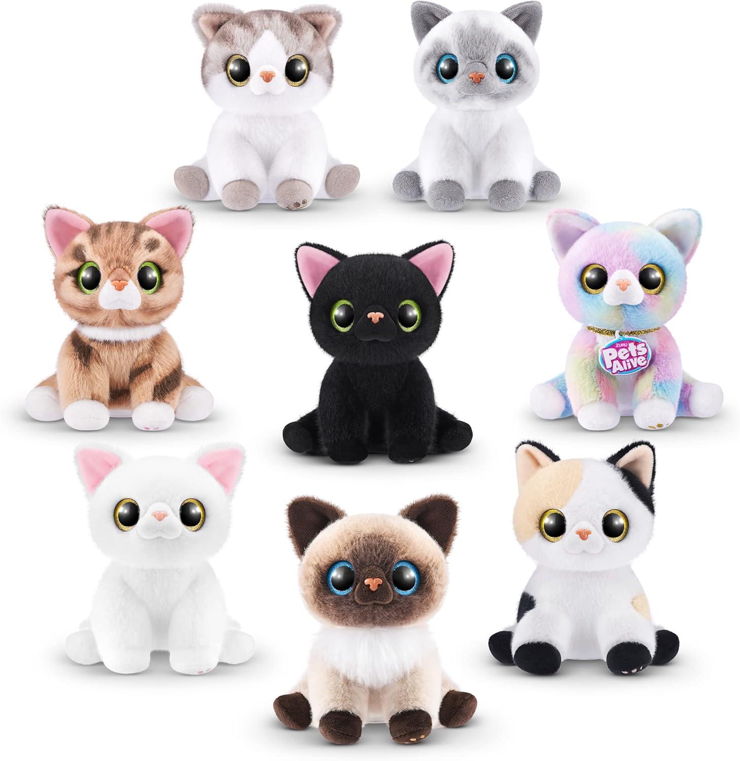 image:imagePets Alive Smitten Kittens Surprise British Shorthair Cat Sissy by ZURU Nurture Play Soft Toy Unboxing Adopt Interactive 10 SoundsMinx