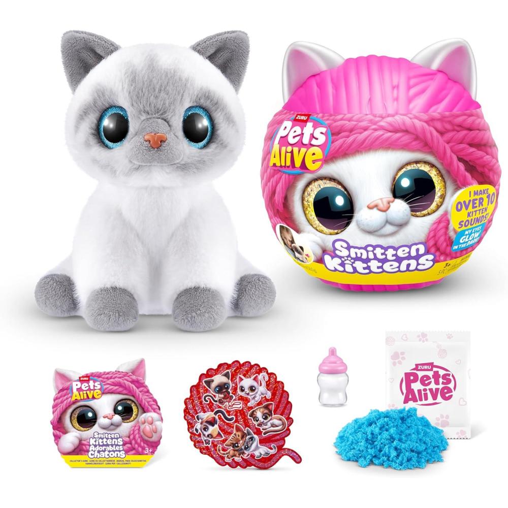 image:imagePets Alive Smitten Kittens Surprise British Shorthair Cat Sissy by ZURU Nurture Play Soft Toy Unboxing Adopt Interactive 10 SoundsBonnie