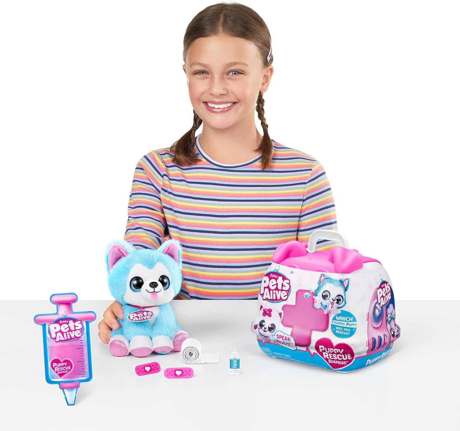 image:imagePets Alive Pet Shop Surprise S3 Puppy Rescue Wole Dog by ZURU Surprise Puppy Plush Ultra Soft Plushies Compound Surprises Inside Interactive Toy Pets Electronic Speak and RepeatWole Dog