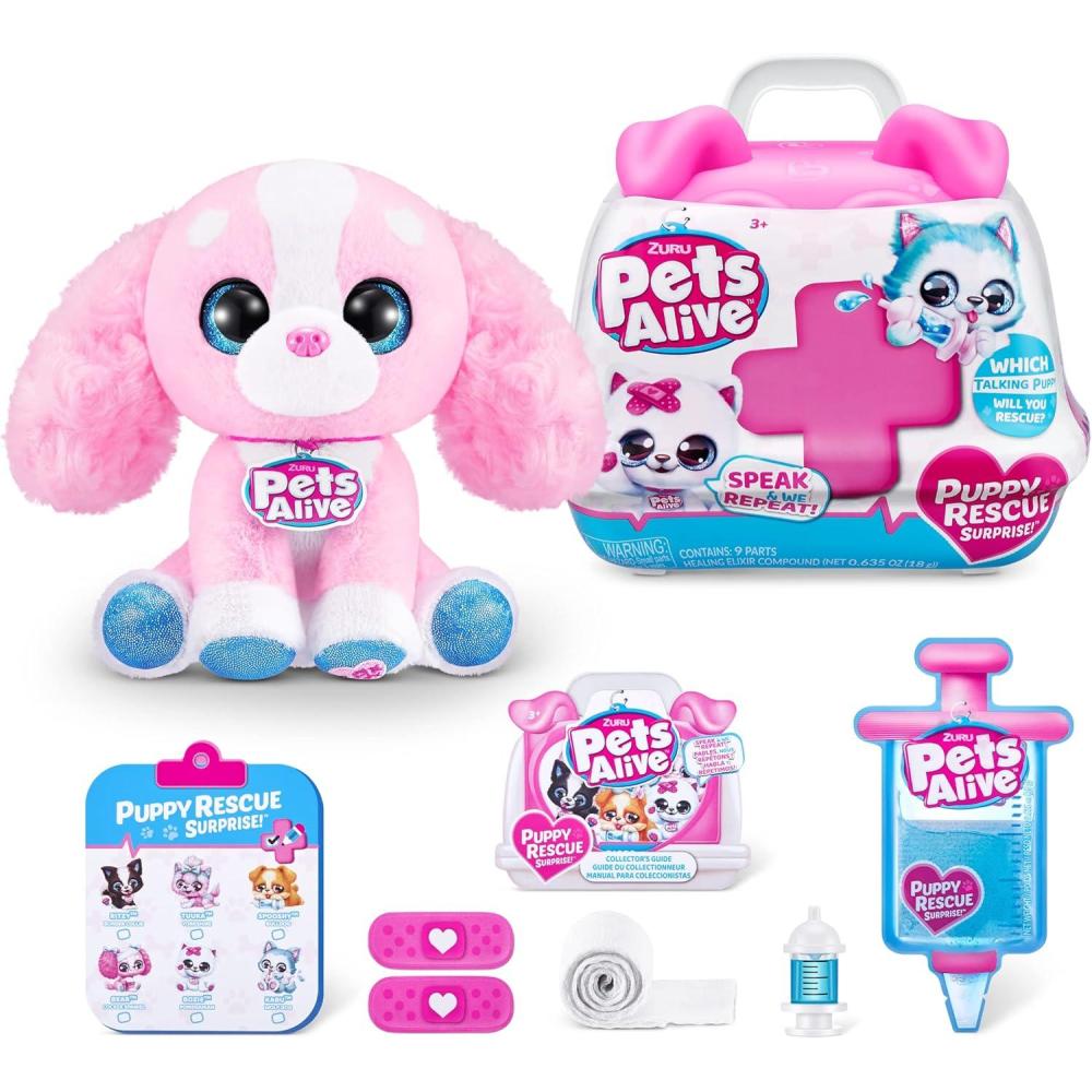 image:imagePets Alive Pet Shop Surprise S3 Puppy Rescue Wole Dog by ZURU Surprise Puppy Plush Ultra Soft Plushies Compound Surprises Inside Interactive Toy Pets Electronic Speak and RepeatCocker Spaniel