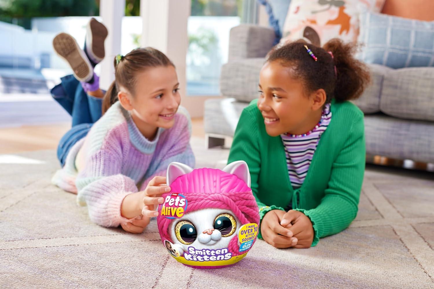 image:imagePets Alive Smitten Kittens Surprise Tabby Cat Ginger by ZURU Nurture Play Soft Toy Unboxing Adopt Interactive 10 SoundsLucky